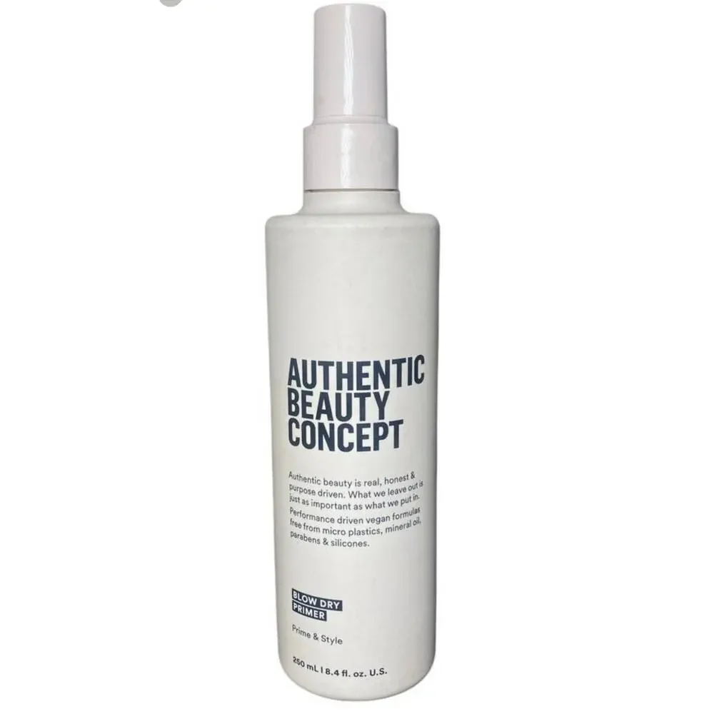 Authentic Beauty Concept Blow Dry Primer & Shaping Cream Set Hair Styling Bundle